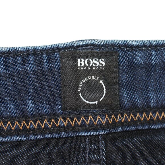 Hugo Boss Mens Sz 38 X 34 Delaware Slim Fit Blue Denim Jeans Medium Wash - Picture 11 of 16